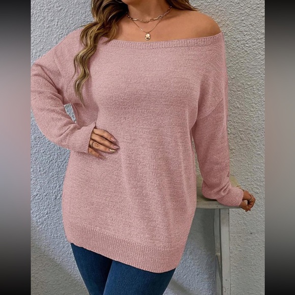 Plus size off shoulder sweater top - Picture 5 of 16